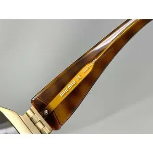 MIU MIU SUNGLASSES SMU51G 7FS-3N1 Shield Gold And Tortoise Miu Miu | Accessories | Miu Miu Sunglasses Smu5g 7fs3n1  main image 2
